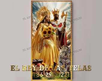 Panels for Oshun and Shango throne/ Decorative tapestry/ Orishas/ Yoruba religion/ Santeria/ Sublimation printing/ Decoration for thrones