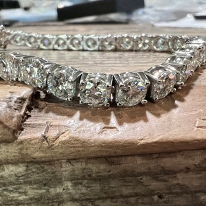 Certified 2.5mm - 6.5mm Moissanite Tennis Bracelet VVS1 D Color /Diamond Test Positive/Multiple Sizes