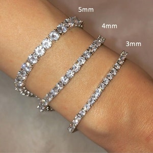Moissanit Tennis Armband: D Color VVS1, 925 Sterling Silber, Diamant Alternative Bild 9