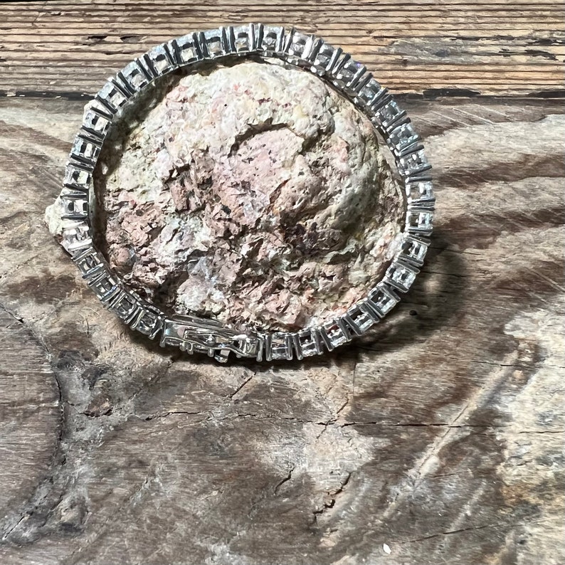 Moissanit Tennis Armband: D Color VVS1, 925 Sterling Silber, Diamant Alternative Bild 5