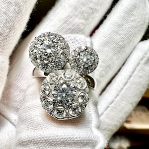 Flower Cluster Unity-ring / Iconische sprankelende statement-ring