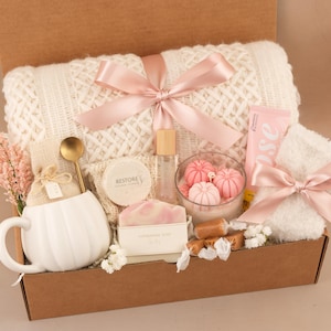 Pensando en ti, Caja de regalo de suculentas, Te extraño, Caja de regalo de amistad, Paquete de cariño, Regalo para demostrar que piensas en mí Fall Pink Pumpkin
