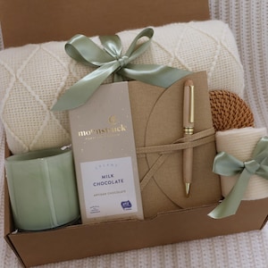 Sympathy Gift Basket, Hygge Gift Box with Blanket, Sending a hug, Thinking of you, Thank You gift, Encouragement gift SageCandleJournal