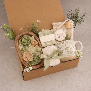 Gift Box Get Well Care Package for Him | Care Package for Him | Surgery Care Package for Men | Thinking of You Care Package for Men Gift GreenFlowerWoodCandl