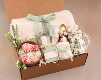 Self Care Gift Box, Sending hugs gift box, Care Package For Her, Care Package Friend, Tea Gift Box, Cheer Up Gift Box, Thinking Of You