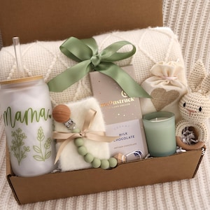 Mothers Day Gift Basket, Mothers Day Gift Box, Mothers Day Gift From Daughter, Mothers Day Gift For Grandma, Mothers Day Gift Ideas For Mom MamaGlassBlanktGreen