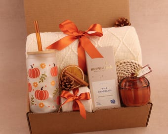 Hygge Pumpkin Fall Gift Box, Boo Basket, Spooky Season Gift, Cozy Fall Gift Set, Harvest Gift, Pumpkin Spice, Halloween Gifts