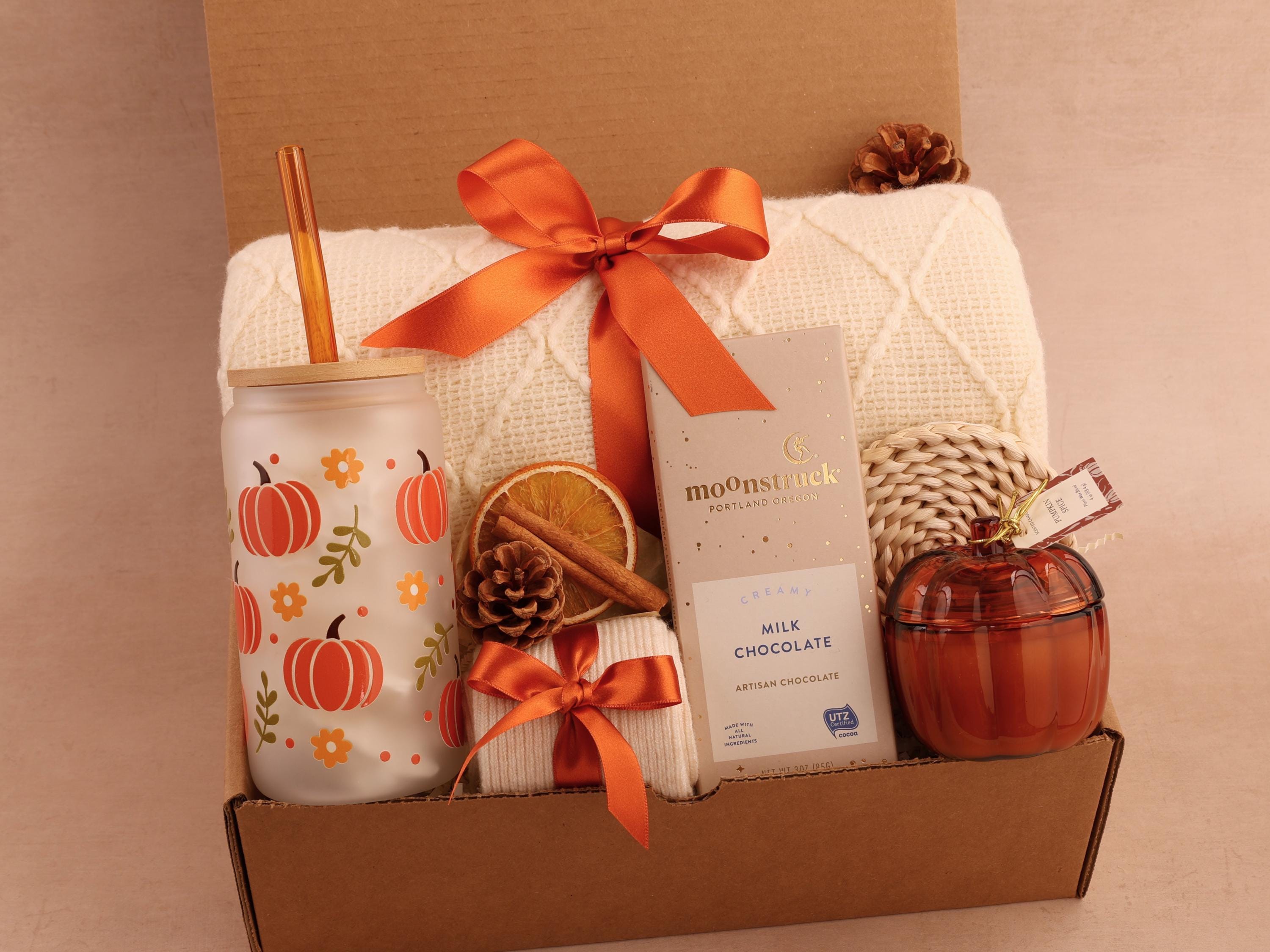 Hygge Pumpkin Fall Gift Box, Boo Basket, Spooky Season Gift, Cozy