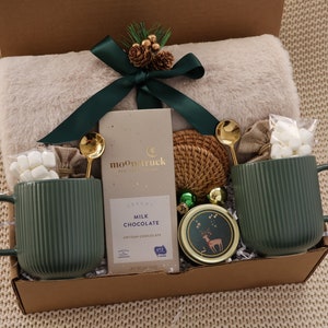Holiday Gift Box For Family, Couples Gift Set, Hygge Gift Basket For Couples, Families, Cozy Winter Care Package