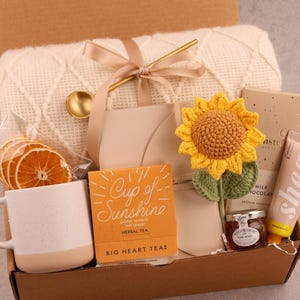 Gift Basket Get Well Care Package for Him, Care Package for Him, Surgery Care Package for Men, Thinking of You Care Package for Men Sunflower Sunshine