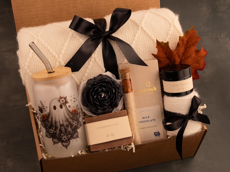 Hygge Pumpkin Fall Gift Box, Boo Basket, Spooky Season Gift, Cozy Fall