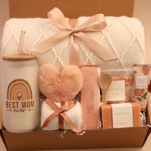 Gift Box With Blanket, Care Package For Her, Happy Easter, Sending A Hugs, Gift For Mom, Mother'S Day Gift, Sympathy Gift Basket