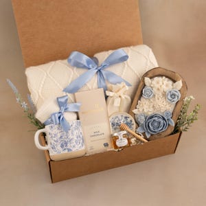 New Baby Gift Box, Congrats On Your New Baby, New Mama Succulent Gift Box, Congratulations Pregnancy Gift Set, Live Succulent Care Package BlueToileWoodCandle
