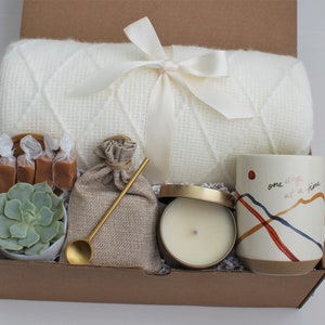 Self Care Gift Box, Sending Hugs Gift Box, Care Package For Her, Care Package Friend, Tea Gift Box, Cheer Up Gift Box, Thinking Of You OneDayAtTimeBlanket