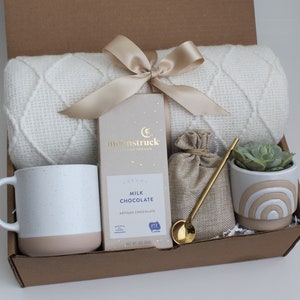 Thank you gift, thank you gift for friend, Hygge Gift Box with Blanket, thank you gift box, thank you gift mentor, teacher, coworker image 1