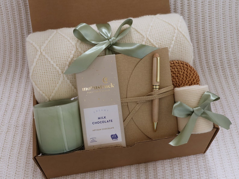 Sympathy Gift Basket, Hygge Gift Box with Blanket, Sending a hug, Thinking of you, bereavement gift, Encouragement gift, Thank You, Sunshine image 4