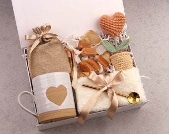 Gift Box With Blanket, Care Package For Her, Happy Easter, Sending A Hugs, Gift For Mom, Mother'S Day Gift, Sympathy Gift Basket