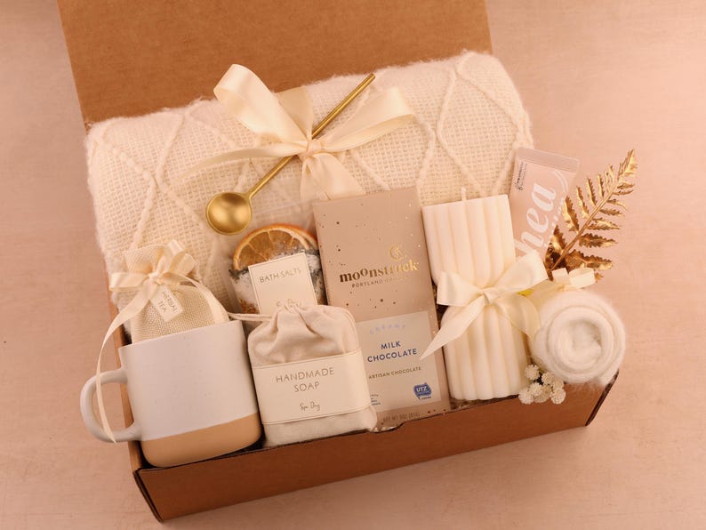 Thank you gift, thank you gift for friend, Hygge Gift Box with Blanket, thank you gift box, thank you gift mentor, teacher, coworker Spa Blanket Classy