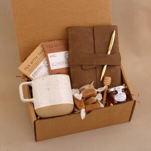 Get Well Soon Blanket Gift Box For Women and Men, Care Package For Her or Him, Thinking Of You, Sympathy, Surgery Recovery, Tea Basket JournalTeaSmall