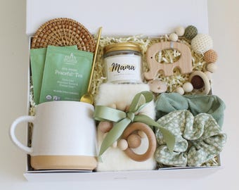 New Mom and Baby Gift Box for Women After Birth, Baby Gift Basket, Postpartum Care Package, Push Present, Newborn Boys, Girls, Unisex