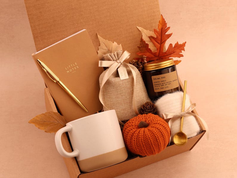 Hygge Pumpkin Fall Gift Box, Boo Basket, Spooky Season Gift, Cozy Fall