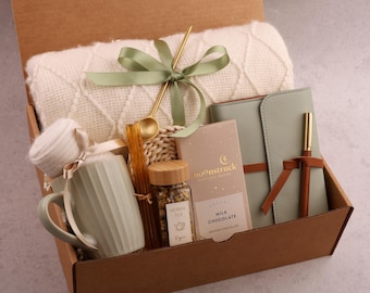Hug In A Box, Encouragement Gift, Mom Gift Set, Hygee Gift Box, Thinking Of You Box, Cozy Care Package, Self Care Basket, Blanket Gift Box