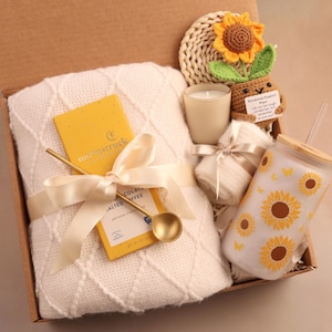 Sunshine Care Package, Sunshine Box, Just Because Gift, Thinking of You, Sending Cheer, Mental Health Boost, Get Well Soon SunflowerYellowChoc