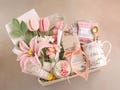 Happy Mother's Day Gift Box with Blanket, Gift for Mom, Mother's Day Gift Basket, Gift Box for Women, Gift for Her