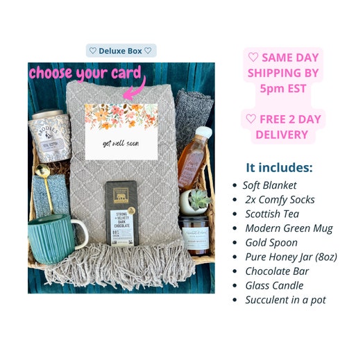 Sympathy Gift Basket Hygge Gift Box With Blanket Sending a Etsy