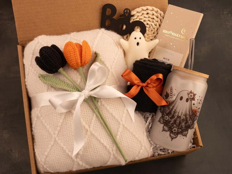 Hygge Pumpkin Fall Gift Box, Boo Basket, Spooky Season Gift, Cozy Fall