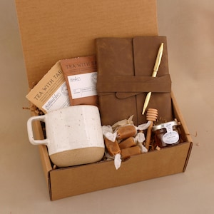 Sympathy Gift Basket, Hygge Gift Box with Blanket, Sending a hug, Thinking of you, bereavement gift, Encouragement gift, Thank You, Sunshine JournalTeaSmall