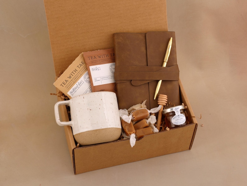 Sympathy Gift Basket, Hygge Gift Box with Blanket, Sending a hug, Thinking of you, bereavement gift, Encouragement gift, Thank You, Sunshine JournalTeaSmall
