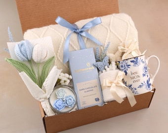 Unique Gifts for Mom, Happy Mother's Day Gift Box with Blanket, Gift for Mom, Mother's Day Gift Basket, Gift Box for Women, Gift for Her