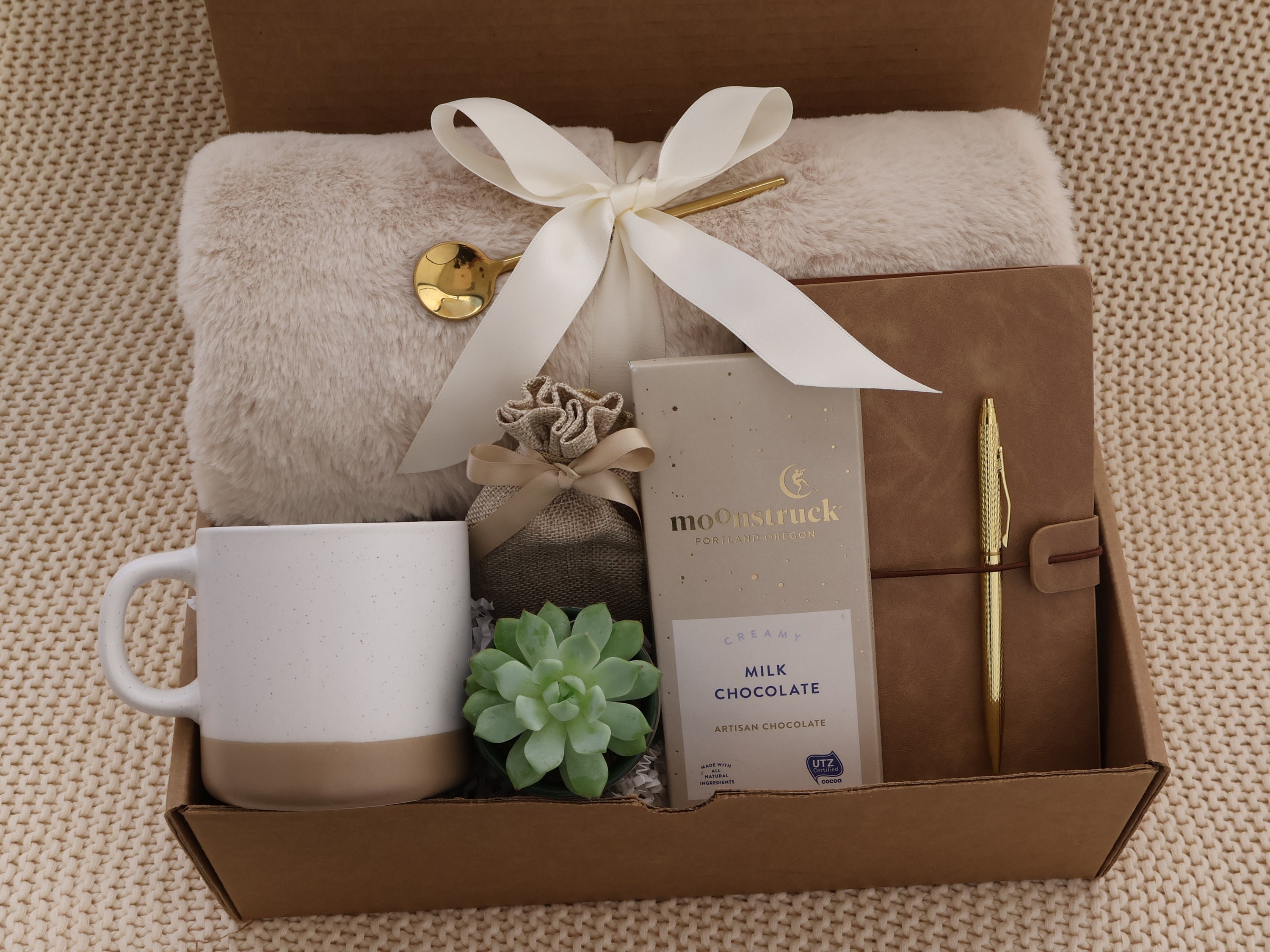 Thank You Gift Box - Modern Planter & Mug with Chocolate