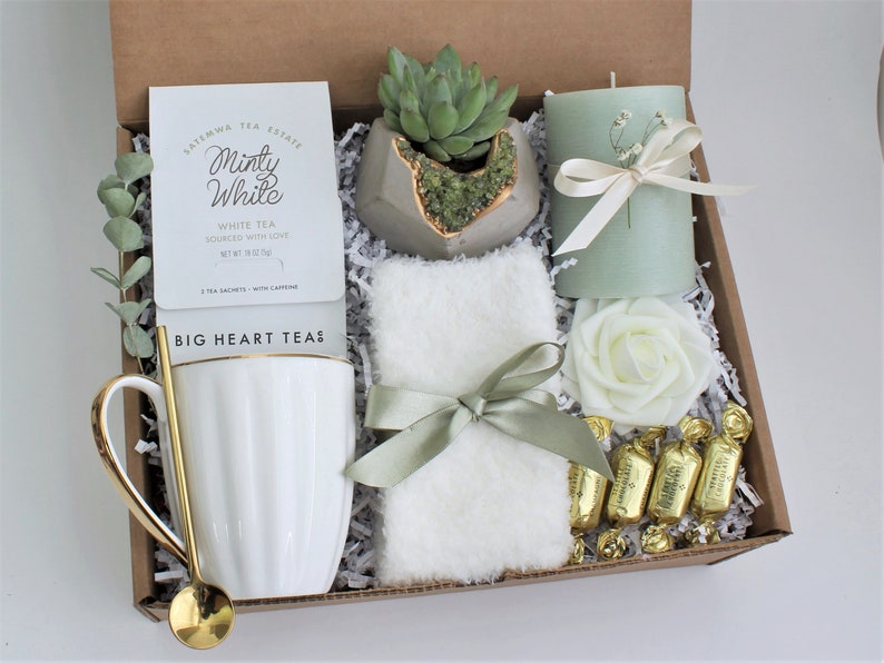 Self Care Gift Box, Sending Hugs Gift Box, Care Package For Her, Care Package Friend, Tea Gift Box, Cheer Up Gift Box, Thinking Of You image 1
