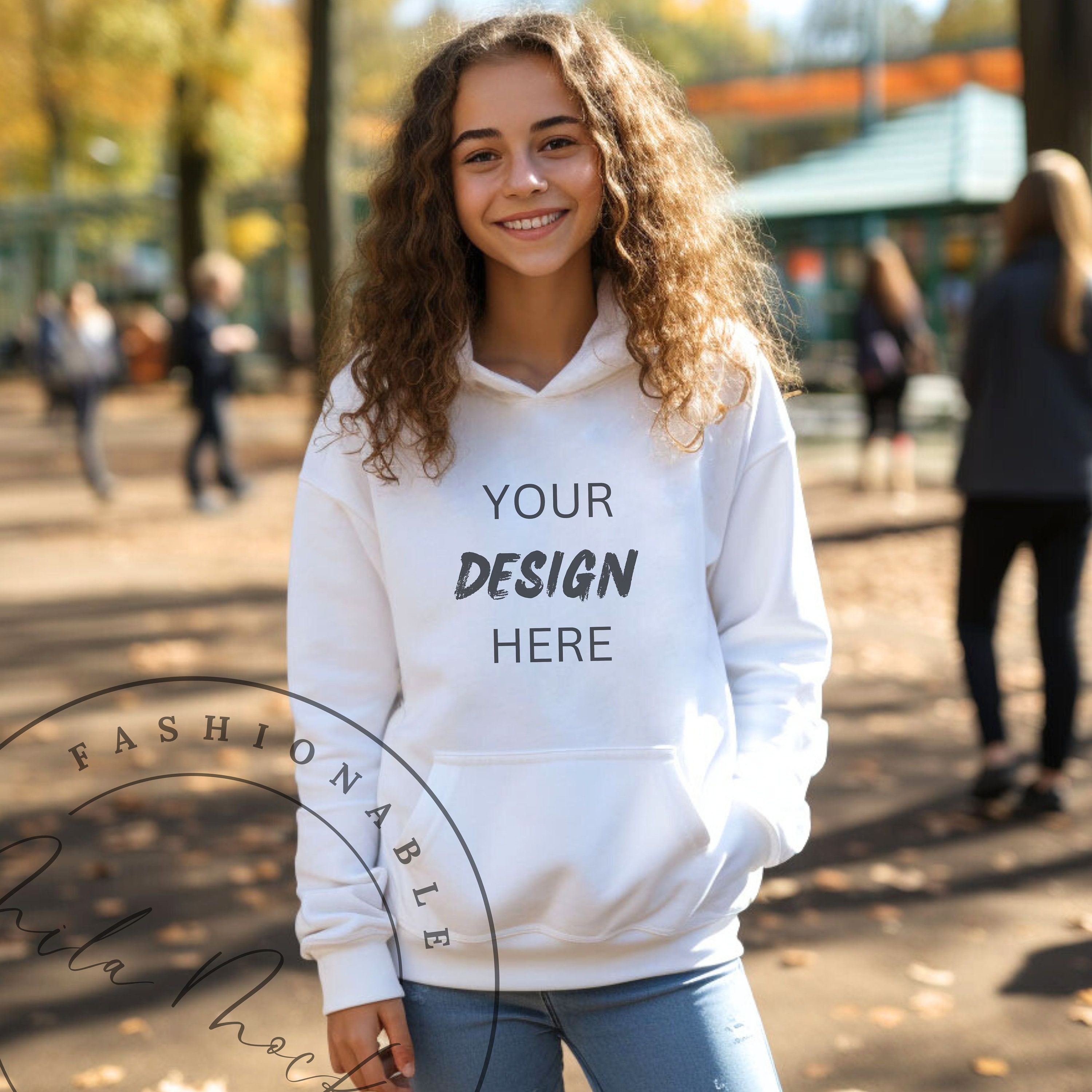 Plain Kids White Hoodie Etsy UK
