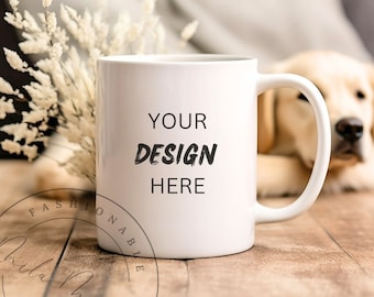 Coffee Mug Mockup 11 oz Pet Parent Cup Dog Mom Mug Dog Lover Cup Dog Parent White Ceramic Mug Mockup Holiday JPG PNG Blank White Ceramic Mug