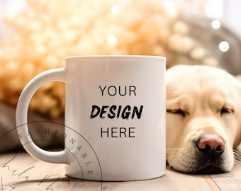 Coffee Mug Mockup 11 oz Pet Parent Cup Dog Mom Mug Dog Lover Cup Dog Parent White Ceramic Mug Mockup Holiday JPG PNG Blank White Ceramic Mug
