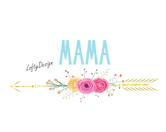 MAMA SVG, Mama PNG, Mama Digital Download, Mama T-Shirt Design, Mama Geschenk für sie, png, svg, Sublimation Datei