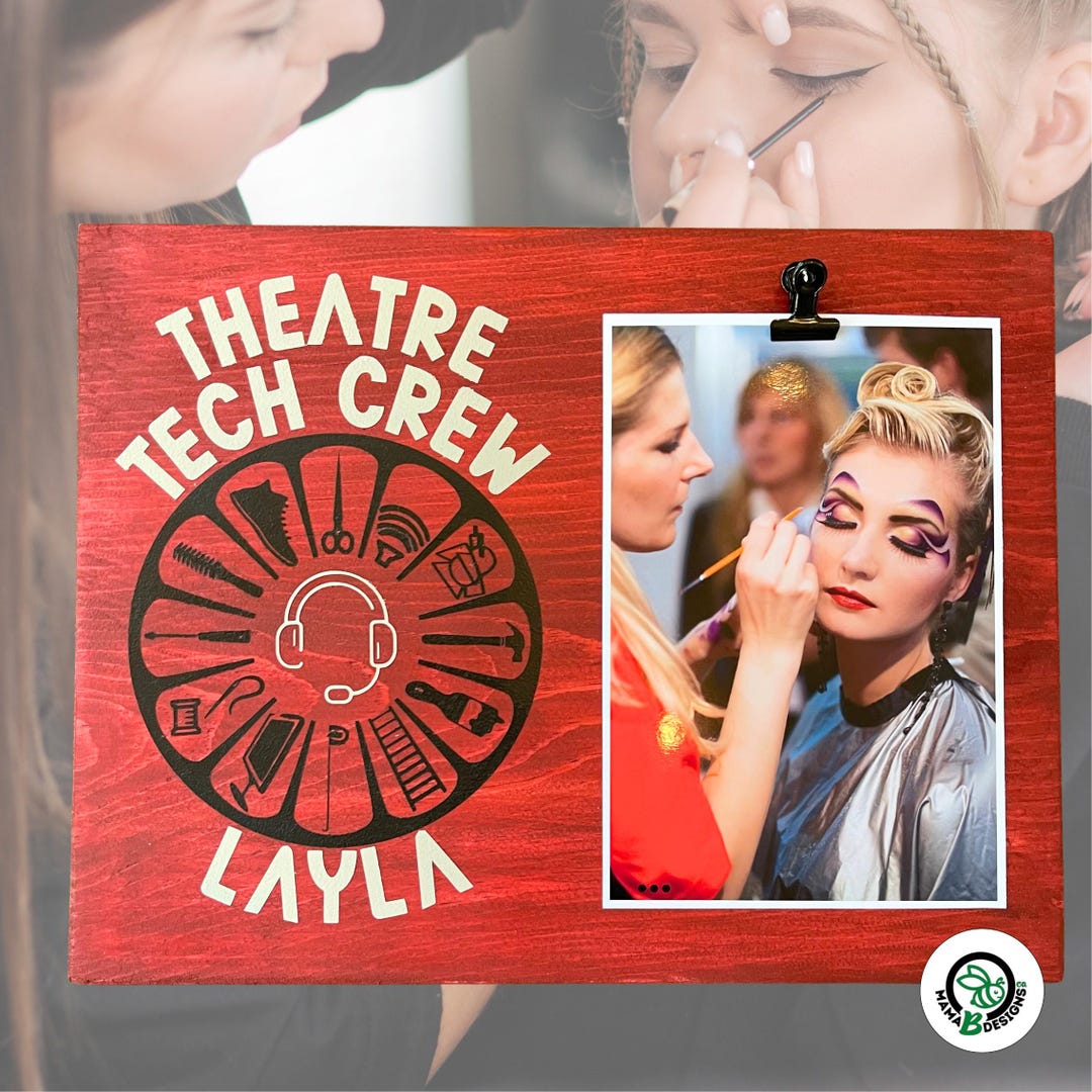 Personalized Theatre Tech Crew Sign, Custom Backstage Gift for Stage ...
