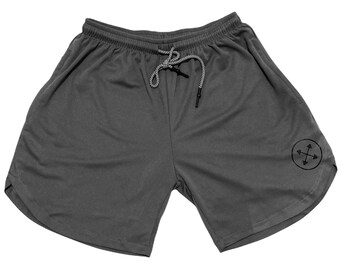 ATHLETEREALM Men’s 2 In 1 Activewear Gym Shorts - Grey
