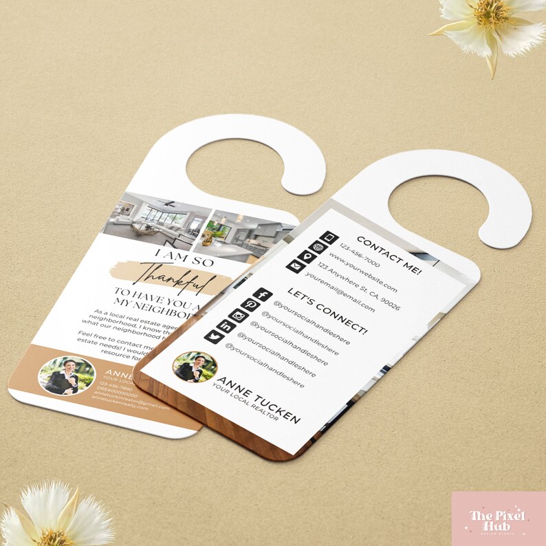 5 Real Estate Door Hanger Template | Door Hangers Real Estate | Custom ...