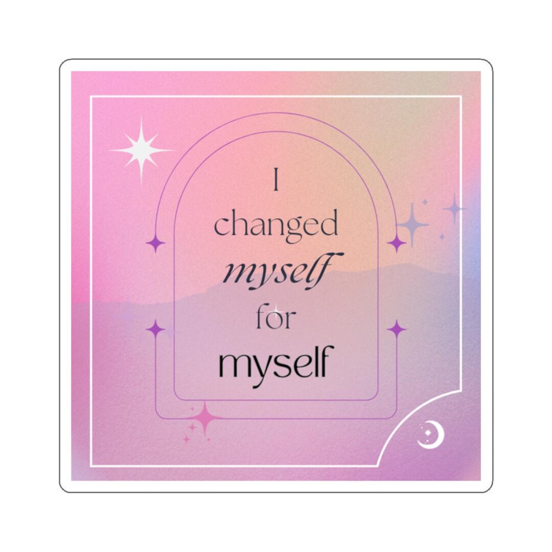 Dreamy Cute Pink Purple Mental Health Self Love Sticker, Affirmation ...