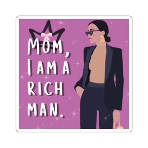 Cher quote kiss-cut stickers, zelfliefde vrouwelijk esthetische paars zwarte stickers, positieve boodschap bougie voor vrouwen, vet schattige sticker
