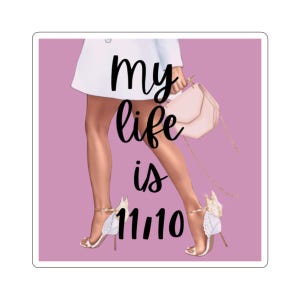 Pegatina para portátil con diseño de la ley de la atracción, con clase, color rosa y blanco, para mujeres