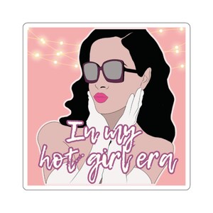Kiss-Cut Stickers, Cute Girl Era Sunglasses Self-Love Positive Reminder Gift for Her Sticker for Women