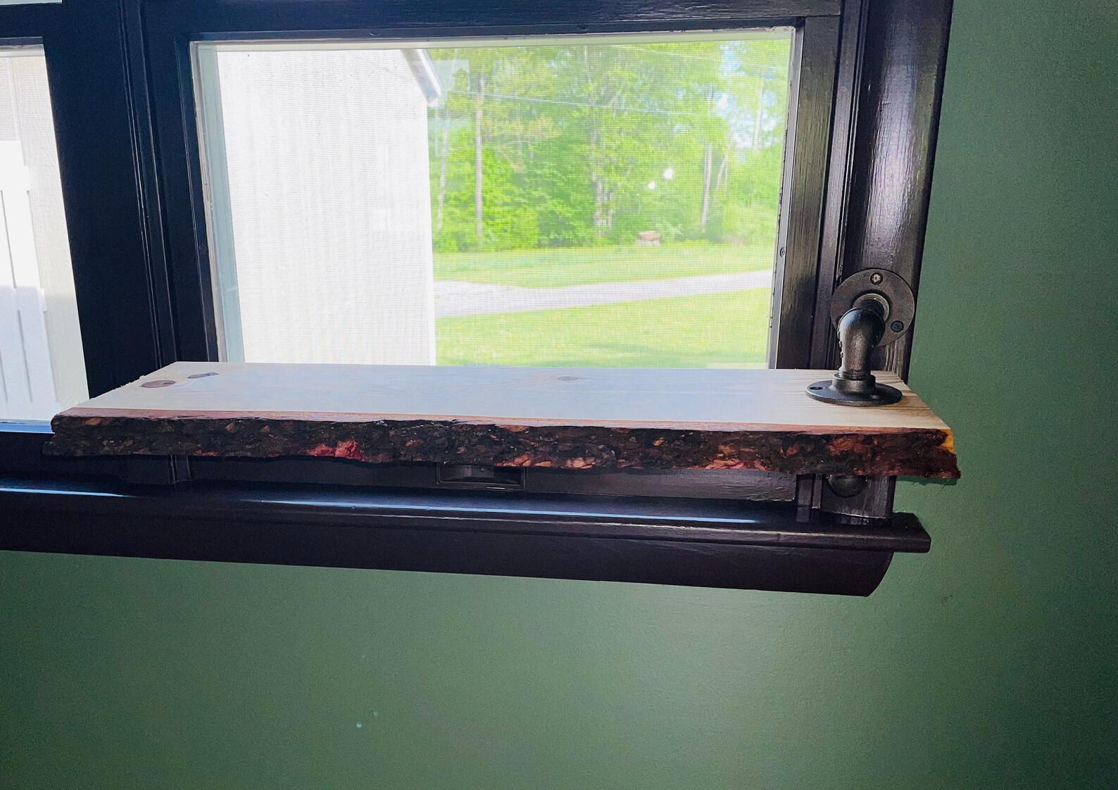 Live Edge Wood Swivel Window Shelf Swivel Plant Shelf for Etsy