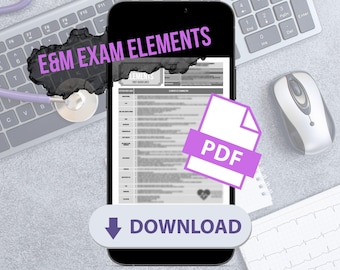 Medical Coding E&M Exam Elements CPT Quick Reference