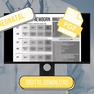 Medical Coding Neonatal/Newborn ICD-10 CPT Quick Reference Cheat Sheet Codes List
