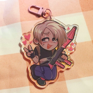 cutie leon kennedy keychain